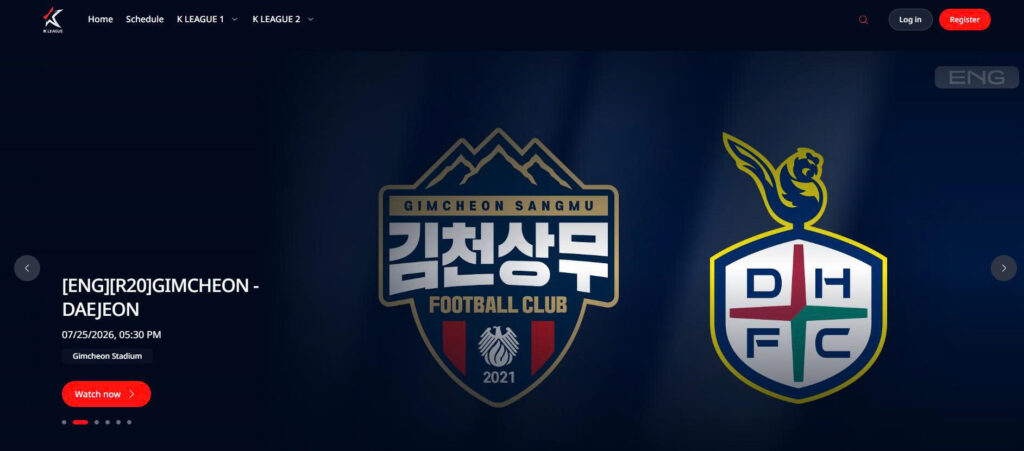 K LEAGUE TV page showing official full match and on-demand game videos.