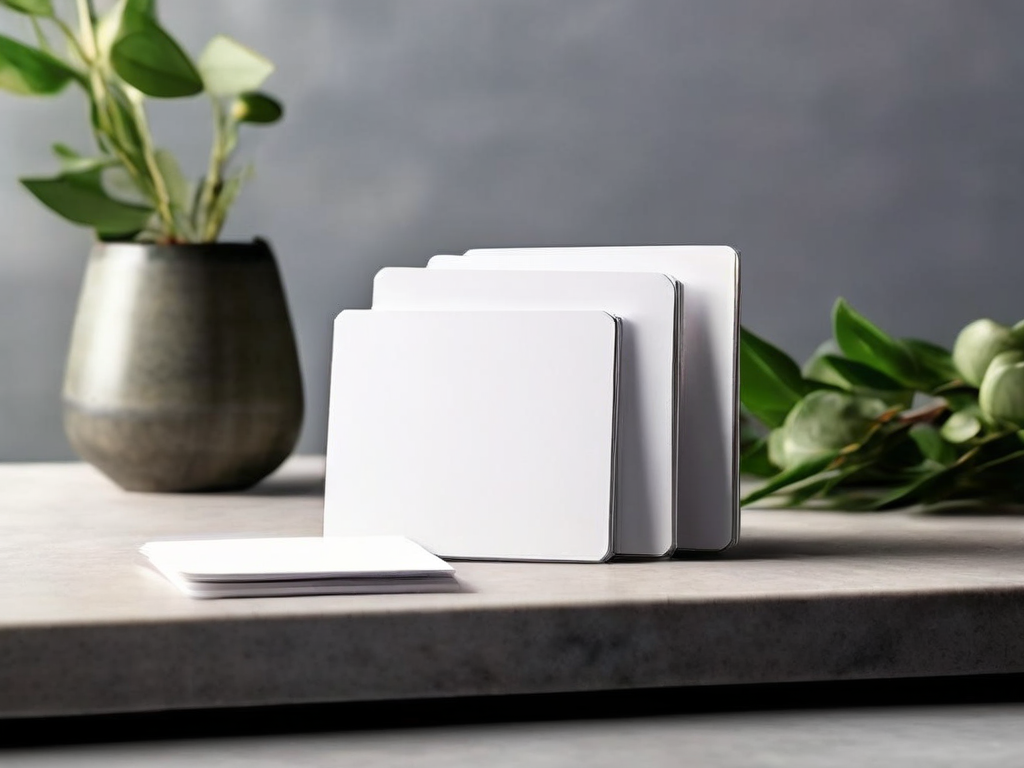 Stack of blank numbered cards in a tray showing tiered data usage thickness levels.